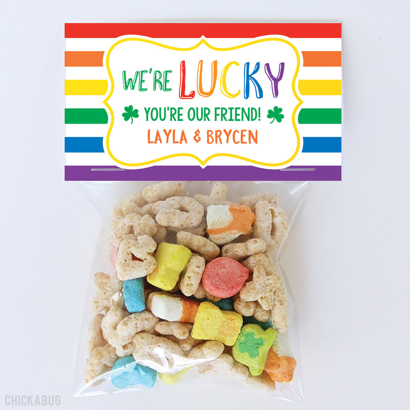 "I'm Lucky You're My Friend" St. Patrick's Day Paper Tags and Bags
