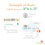 Rainbow Writing St. Patrick's Day Gift Labels