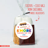 "S'more Teachers Like You" Teacher Appreciation Stickers