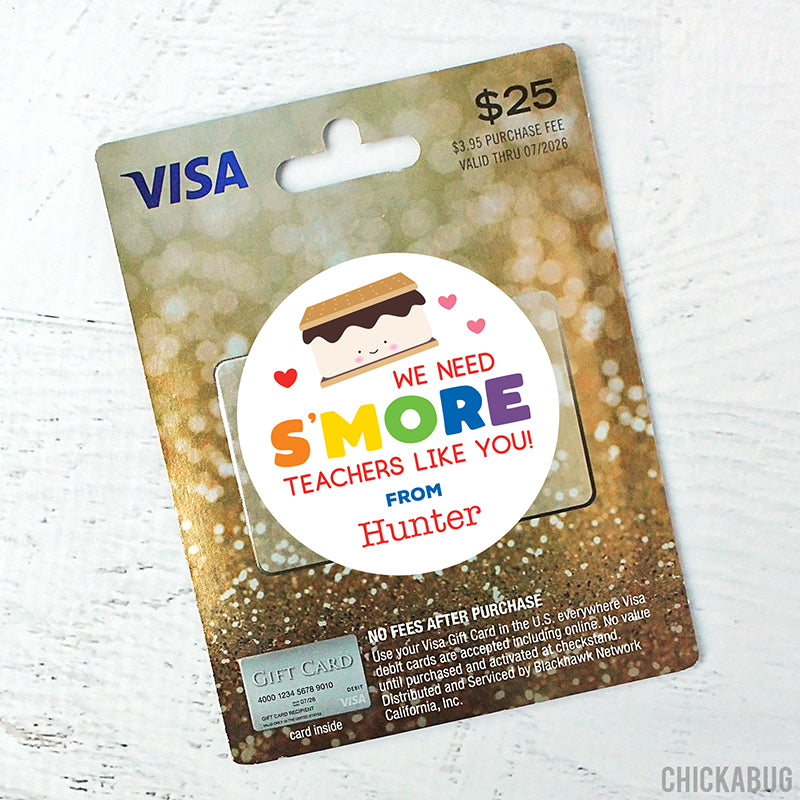 "S'more Teachers Like You" Teacher Appreciation Stickers