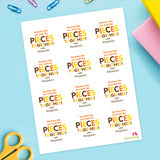 "Hold The Pieces Together" Teacher Appreciation Stickers