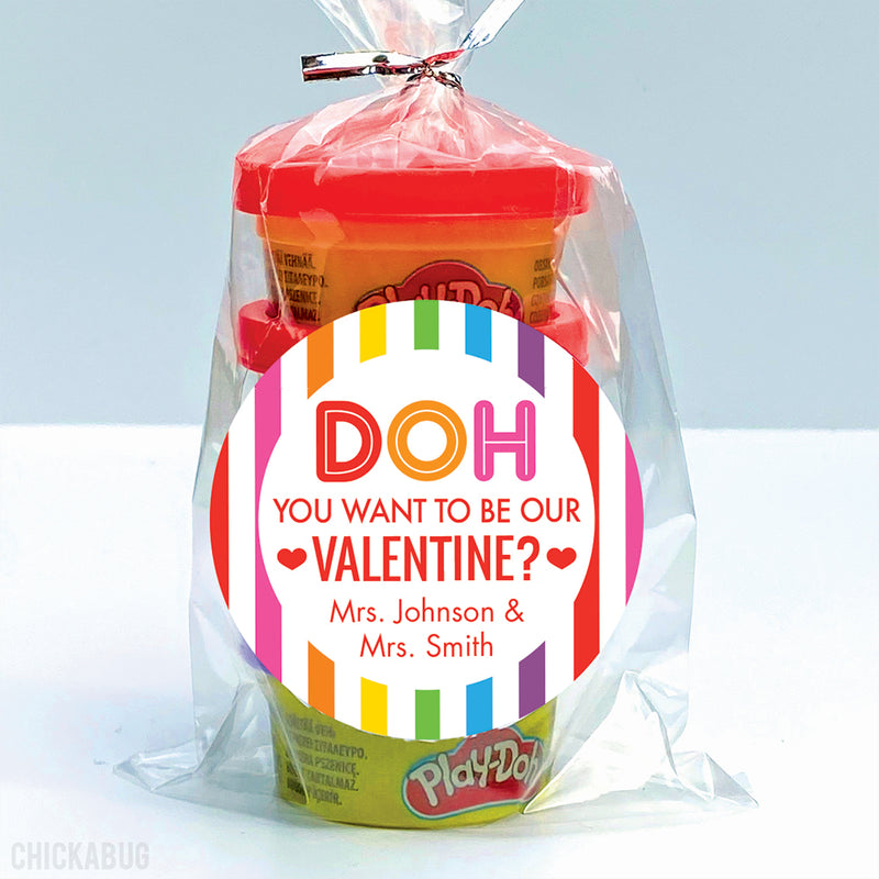 "Doh You Want To Be My Valentine" Stickers