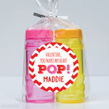 "You Make My Heart Pop"  Valentine's Day Stickers