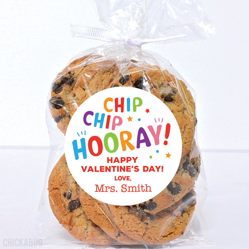 Potato Chips "Chip Chip Hooray" Valentine's Day Stickers