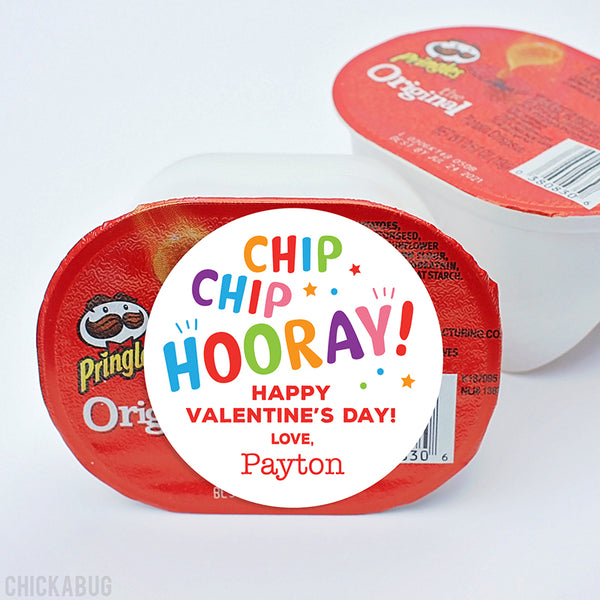 Potato Chips "Chip Chip Hooray" Valentine's Day Stickers