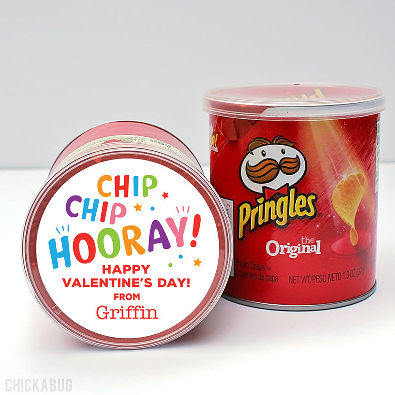 Potato Chips "Chip Chip Hooray" Valentine's Day Stickers