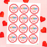 "Lucky To Have You In My Class"  Valentine's Day Stickers