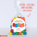 "Hope Your Valentine's Day Rocks!" Stickers