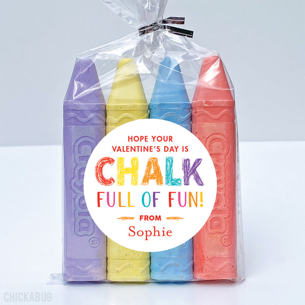"Chalk Full of Fun" Valentine's Day Stickers