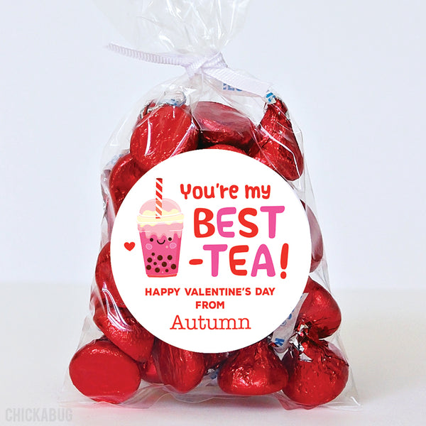 "You're My Best-TEA" Valentine's Day Stickers