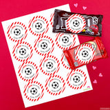 Soccer Valentine's Day Stickers
