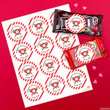Baseball Valentine's Day Stickers