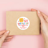 "I Like You A Waffle Lot" Valentine's Day Stickers