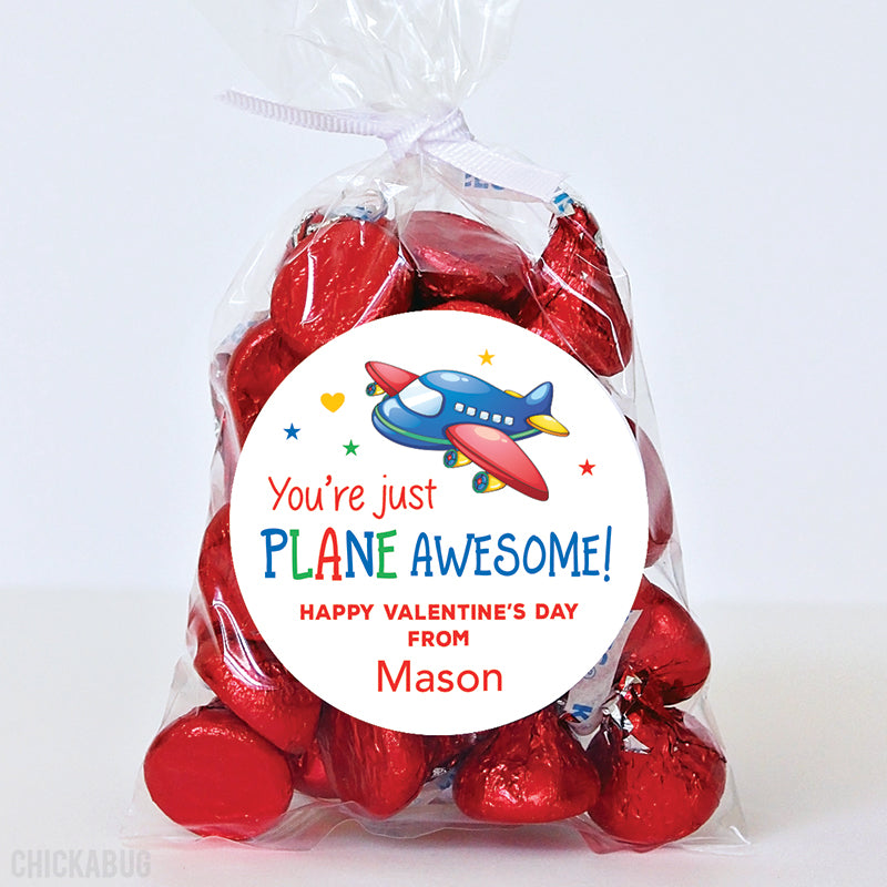 "PLANE Awesome" Valentine's Day Stickers