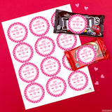 Heart & Arrow Valentine's Day Stickers - Pink