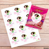 Mermaid with Black Hair Valentine's Day Stickers