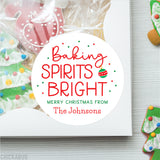 "Baking Spirits Bright" Christmas Stickers