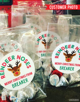 "Reindeer Noses" Christmas Stickers
