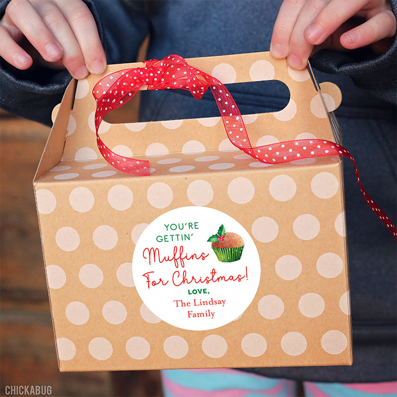 "You're Gettin' Muffins For Christmas" Gift Labels