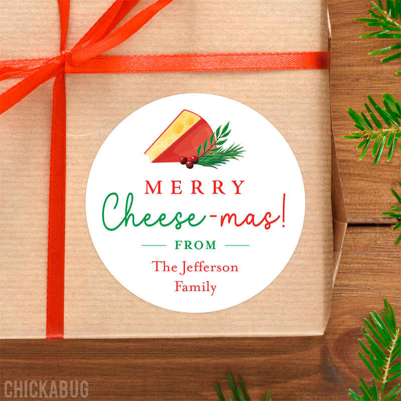 "Merry Cheese-mas" Christmas Gift Labels