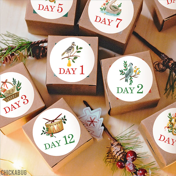 12 Days of Christmas Gift Labels