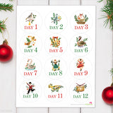 12 Days of Christmas Gift Labels