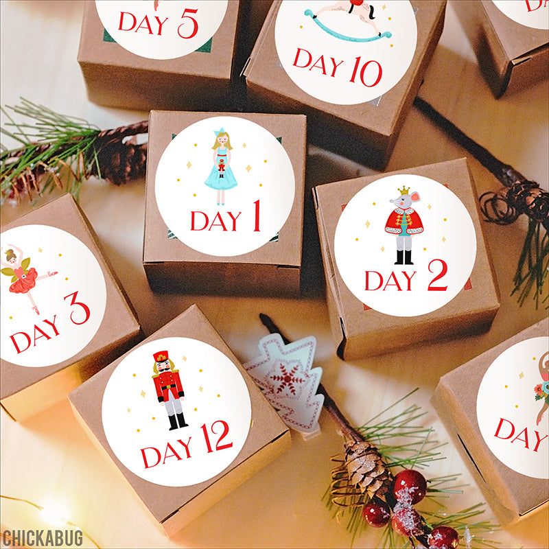 12 Days of Christmas Gift Labels - Nutcracker Ballet