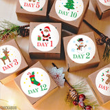 12 Days of Christmas Gift Labels with African-American Santa