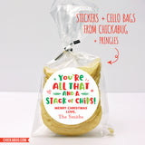Potato Chips "All That and a Stack of Chips" Christmas Stickers