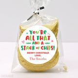 Potato Chips "All That and a Stack of Chips" Christmas Stickers