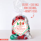 "Wishing You a Sweet Christmas" Stickers