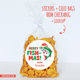 Merry Fish-Mas Christmas Stickers