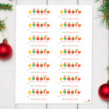 "Peace Love Joy" Ornaments Christmas Gift Labels