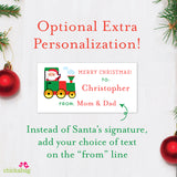 To Child From Santa Christmas Gift Labels - Train