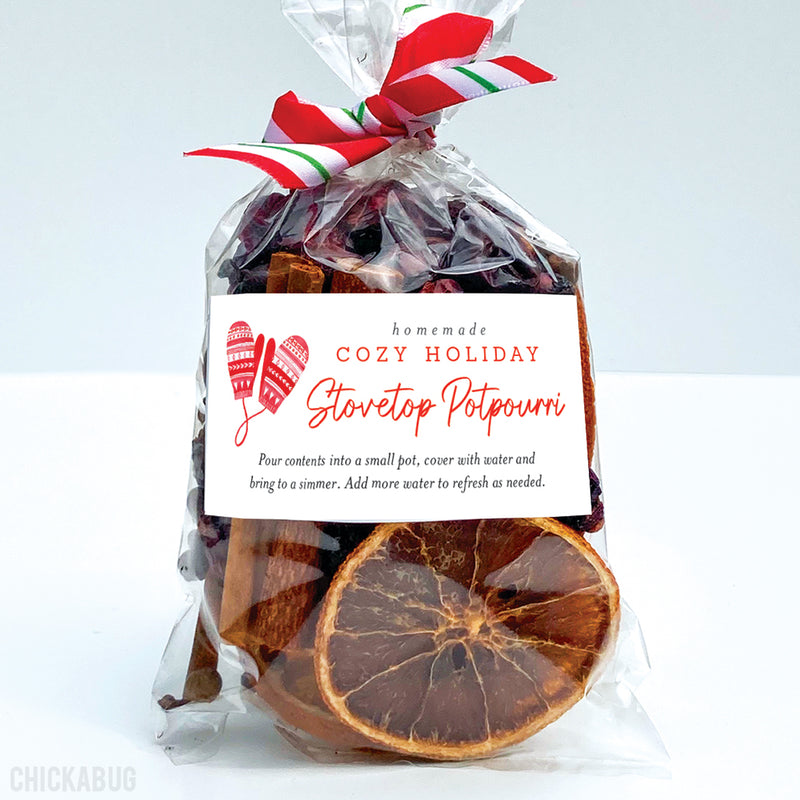 Cozy Holiday Stovetop Potpourri Gift Labels