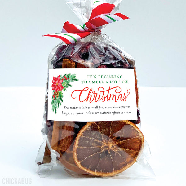 "It's Beginning to Smell a Lot Like Christmas" Potpourri Labels