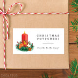 Christmas Candle Homemade Holiday Gift Labels