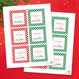Signed by Santa Christmas Gift Labels - Polka Dot