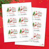 Signed by Santa Christmas Gift Labels - Santa Checking His List