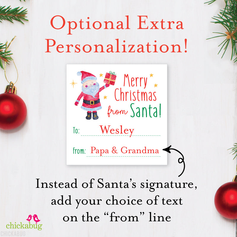 Signed by Santa Christmas Gift Labels - Country Santa