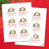 Kids' Nativity Scene Christmas Gift Labels