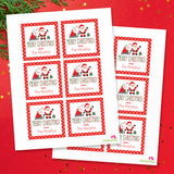 Waving "Ho Ho Ho" Santa Christmas Gift Labels