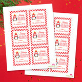 Penguin "Happy Holidays" Gift Labels