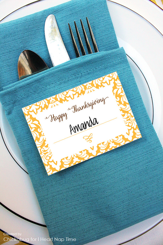 Free Printable Funny Thanksgiving Place Cards (INSTANT DOWNLOAD)