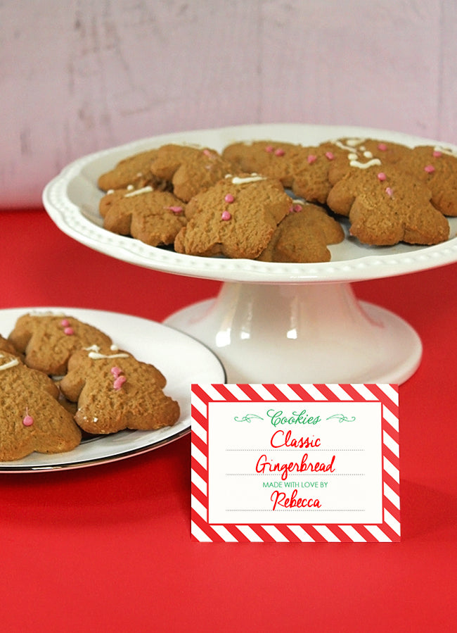 Free Printable Christmas Cookie Exchange Labels (INSTANT DOWNLOAD)