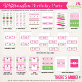 Pink Watermelon Birthday Party Printable Decor Kit (Digital File)