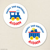 Train Birthday Stickers