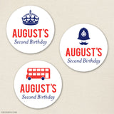 British Birthday Stickers