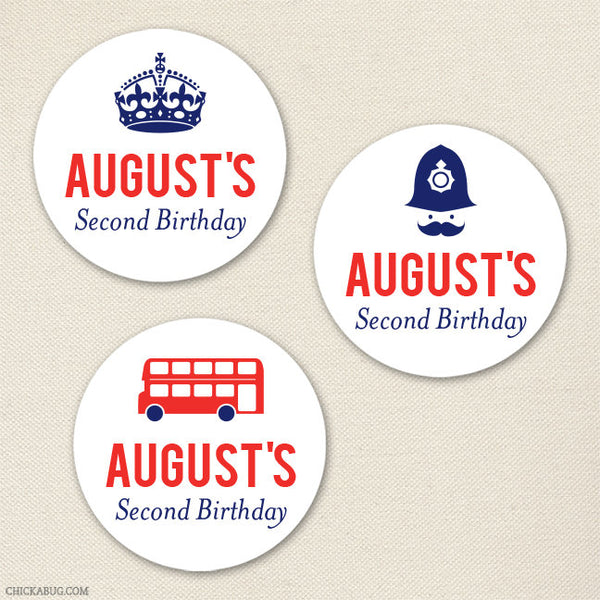British Birthday Stickers