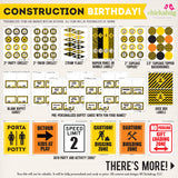 Construction Birthday Party Printable Decor Kit (Digital File)